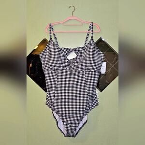 🩷 Time and Tru 3x 1 Piece Black/White Swimsuit NWT